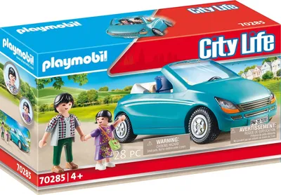 Produktbild von PLAYMOBIL, Papa und Kind mit Cabrio, City Life, 70285