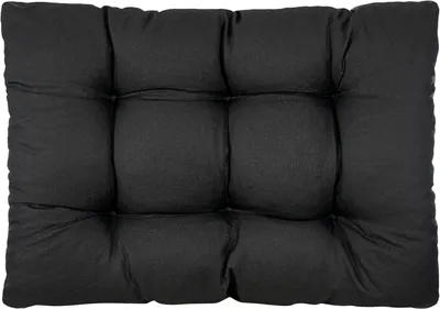 Produktbild von Best Wool rückenlehne für palettenkissen, wetterfestes europaletten polster mit Polyurethanflockfüllung – schwarz 120x80 cm