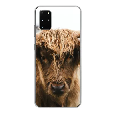 Produktbild von MuchoWow® Handyhülle Schutzhülle Hülle für Samsung Galaxy S20 Plus Schottischer Highlander - Kuh - Gras - Tiere - Natur Silikon Softcase Handy Hülle - Hartschale