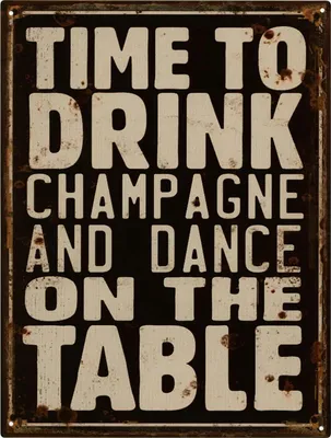 Produktbild von Moritz Retro Deko Blechschild Time to Drink I Zeit zu trinken Geschenk-Idee aus Metall Vintage-Design zur Dekoration