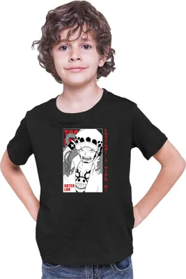 Obrázek produktu pro Dětské Triko Japan Anime Manga One Manga Piece Anime Trafalgar Law 02 Trafalgar Pirate, 12-13 Jahr - 152 / Černá