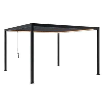 Zdjęcie produktu dla Pergola NORDVIC Skyline LED 4x4 m Antracyt, 100% Aluminiowa