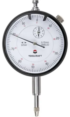 Produktbild von TOOLCRAFT TO-6443499 Messuhr (Ø) 58 mm 10 mm Ablesung: 0.01 mm
