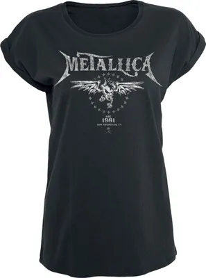 Produktbild von Metallica T-Shirt Damen Biker schwarz Band-Merch, Bands 100% Baumwolle L