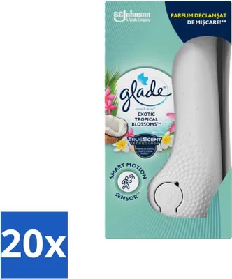 Immagine prodotto di Glade - Detentore Sense & Spray - Fiori esotici tropicali - 18 ml - Confezione risparmio - 20 pezzi