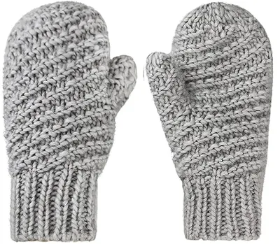 Produktbild von AfinderDE Damen Herren Fäustlinge Winter Verdickte Warme Strick Winddicht Handsc