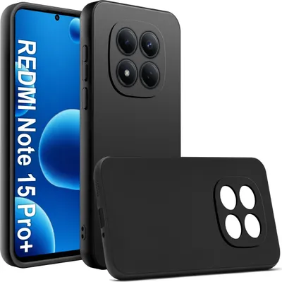 Zdjęcie produktu dla Etui Czarne Matowe Silikon Slim do Xiaomi Redmi Note Pro+ Plus 15 5G