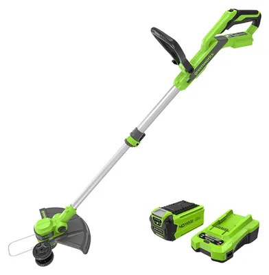 Produktbild von Greenworks 40V Akku Rasentrimmer & Kantenschneider mit Rad für klein-mittelgroße