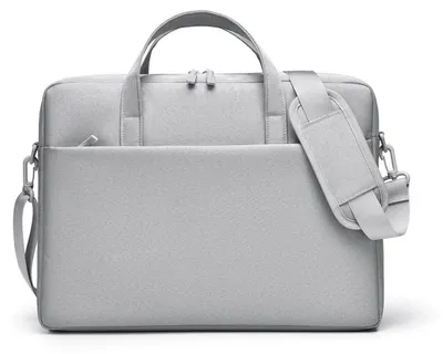 Produktbild von Dicke Laptop Tasche mit Luftpolster Stoßschutz große Kapazität Handtasche und Schultertasche,14.1 Zoll,Grey