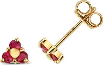 Produktbild von 9 Karat (375) Gold Damen - Paar Ohrstecker mit Rubin - 5mm*6mm; TRS3074
