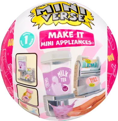 A spherical package for MGA's Miniverse Make It Mini Appliances.