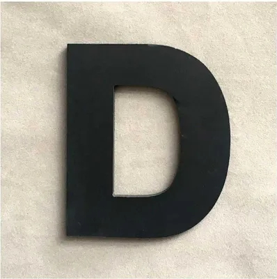 Obrázek produktu pro Wandaufkleber Buchstabe schwarz 9 x 7,4 cm, Buchstabe D