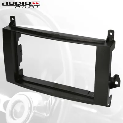 Produktbild von Audioproject A301 - Autoradio SET Radioblende Doppel-DIN kompatibel mit MERCEDES A Klasse W169 - B Klasse T245 - Viano W447 Vito W639 - Metall Einbaurahmen  2-DIN schwarz