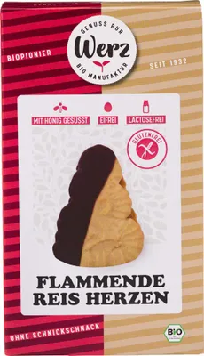 Image de Reis Vollkorn Herzen glasiert glutenfrei 90g