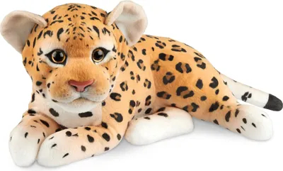 Immagine prodotto di BRUBAKER Leopardo - Peluche di 30 cm - Peluche per bambini - Peluche per grandi gatti sdraiati - Peluche per bambini, marrone