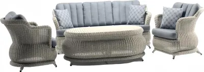 Produktbild von Rattanmöbel Gartenmöbel Outdoor Sitzgarnitur Balkonmöbel Terrassenmöbel 3tlg.
