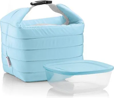 Immagine prodotto di Piccolo contenitore termico portatile in plastica, 22 x 18 x 22 cm, 19,6 x 19,6 x 7 cm