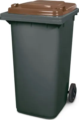 Produktbild von BRB 240 Liter MGB, Mülltonne Abfalltonne, grau mit braunem Deckel