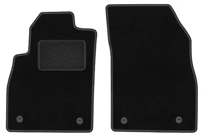 Zdjęcie produktu dla Dywaniki samochodowe welurowe przednie do: Opel Astra J (2009-2015, hatchback, sedan, kombi, sports tourer) czarne, dopasowane