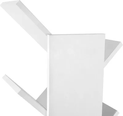 Zdjęcie produktu dla Biała regał na książki drzewo 8 półek 141,5 cm nowoczesny