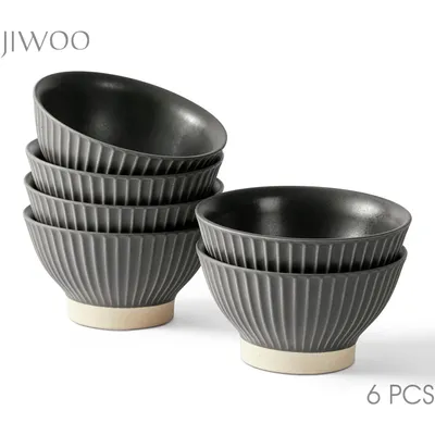 Produktbild von Schale set 6er Ø12 cm Salatschale Snackschalen Frühstücksschale Keramik Schalen Bowl für 6 Personen Matt-Glasur Mikrowellen- und Spülmaschinenfest