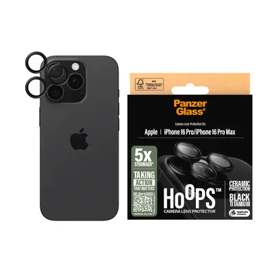 Produktbild von PanzerGlass Hoops Ceramic Camera Lens Protector iP 16 Pro / Max