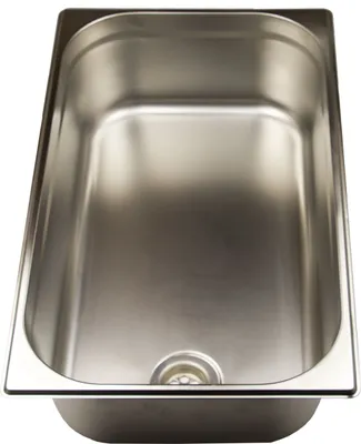 Produktbild von Waschbecken Edelstahl 1/1 x 150mm tief  GN Pan Basin mit Spülventil