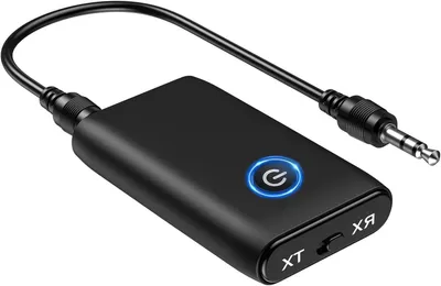Obrázok produktu pre Bluetooth adaptér – prijímač/vysielač – bezdrôtové počúvanie hudby – Bluetooth 5.3 – dosah 10 metrov – čierna farba