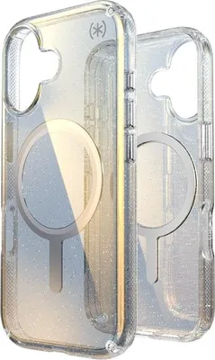 Produktbild von Speck Presidio Lux MagSafe - Tasche iPhone 17 (Hyper Mirror Glitter / Silber Metallic)