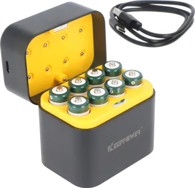 Produktbild von Keeppower i8 Ladegerät mit 8 Stück Keeppower 1,5V AA Li-Ion Akkus, USB-C Ladeanschluss
