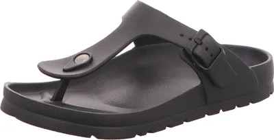 Produktbild von Sneakers Damen-Badepantolette-Zehentrenner Schwarz, Farbe:schwarz, EU Größe:41