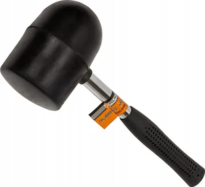 Zdjęcie produktu dla Młotek gumowy metalowy uchwyt czarny 90 mm 1250g Polax
