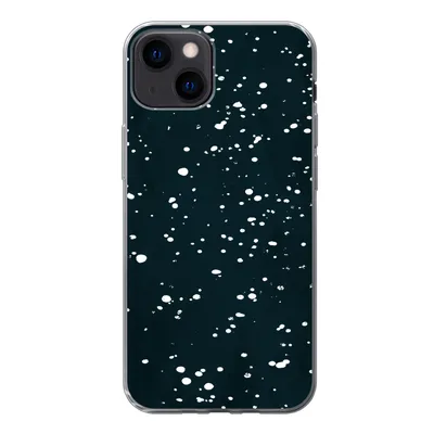 Produktbild von MuchoWow® Handyhülle Schutzhülle Hülle für iPhone 13 Polka dots - Schwarz - Weiß Silikon Softcase Handy Hülle - Karteninhaber