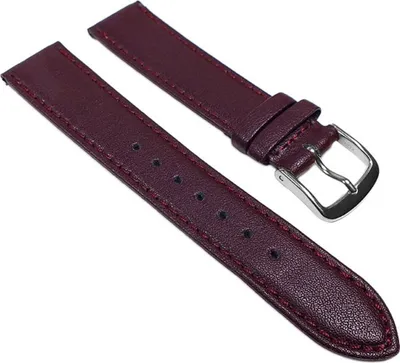 Produktbild von Uhrenarmband Leder Bordeaux | weiches Kalbnappa weinrot 22560S, Stegbreite:22mm