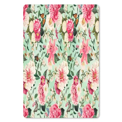 Produktbild von MuchoWow® Mauspad Mousepad Blumen - Lilie - Rosa - Schmetterling 40x60 cm - Mousepads - Maus Mat - Pad - Mausunterlage - Schreibtisch Accesoire