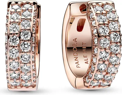 Produktbild von Pandora Creolen 282622C01 14 Karat rosevergoldet Pavé