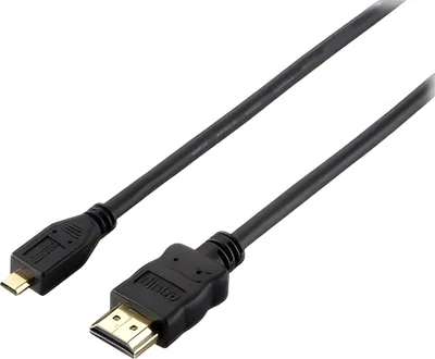 Zdjęcie produktu dla Equip 119308, 2 m, HDMI Typu A (Standard), HDMI Typu D (Micro), Kompatybilność 3D, 10,2 Gbit/s, Czarny
