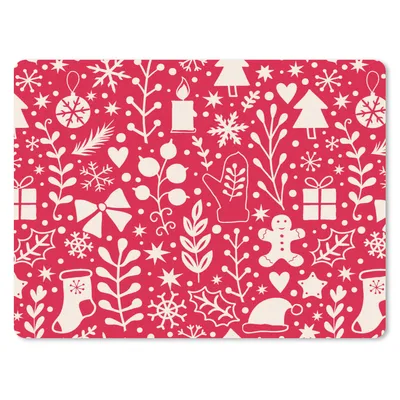 Produktbild von MuchoWow® Mauspad Mousepad Muster - Weihnachten - Winter - Fest 23x19 cm - Mousepads - Maus Mat - Pad - Mausunterlage - Schreibtischunterlage - Mauspad