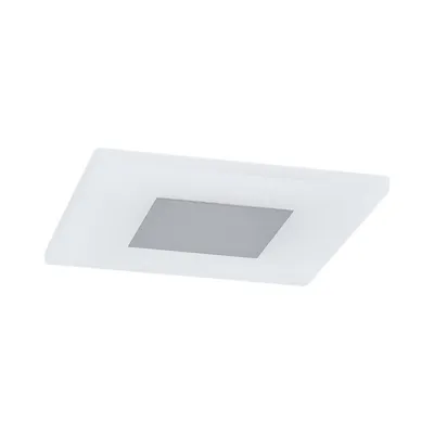 Produktbild von Lindby Deckenleuchte Lampe Led Eckig Weiß Satiniert Chrom Warmweiß Metall Acryl