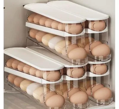 Obrázok produktu pre Organizer na vajcia zásobník na vajcia s automatickým podávačom poschodový do chladničky