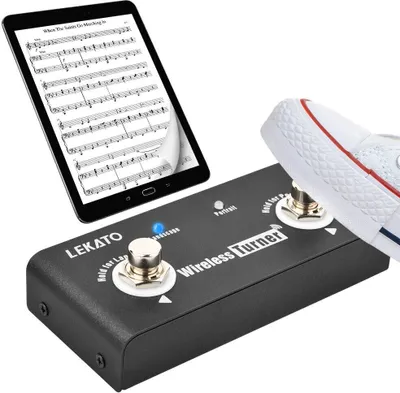 Produktbild von LEKATO Kabelloser Page Turner-Pedal-Controller Tablet-Fußschalter Wiederaufladbar