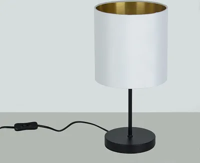 Produktbild von Tischleuchte *SOUL* Stoffschirm weiß-golden