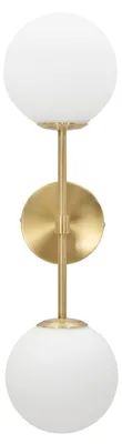 Image de Mauro Ferretti Applique Glamy double E14 15x21x55 cm or blanc