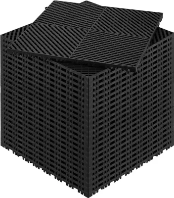 Zdjęcie produktu dla Płytki podłogowe z matą drenażową 24 sztuki - Blokujące 415x415 mm - Grubość 17,6 mm - Płytki podłogowe do systemów drenażowych