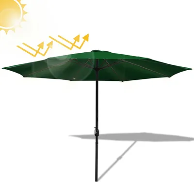 Produktbild von Aopunly Sonnenschirm Ampelschirm 350 cm mit UV-Schutz, Kurbel- Grün Gartenschirm Marktschirm Strandschirm