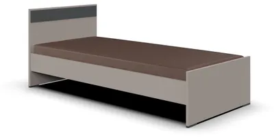Produktbild von Bett >BAHAMAS< in GRAFIT + SAHARAGRAU - 96x80x210cm (BxHxT)