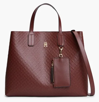 Produktbild von TOMMY HILFIGER AW0AW18923 TH ICON SATCHEL MONO Burgunder
