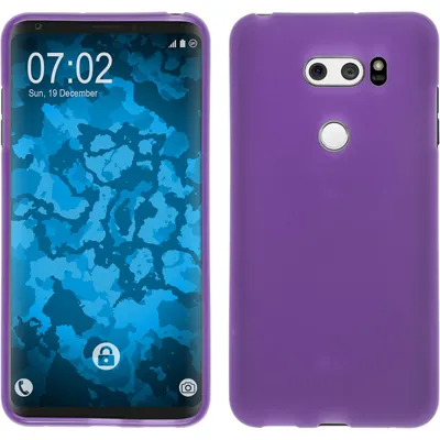 Produktbild von PhoneNatic Case kompatibel mit LG V30 / V30S ThinQ - lila Silikon Hülle matt Cover