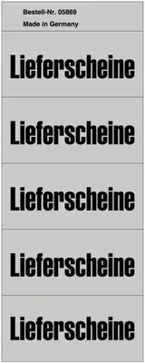 Produktbild von Inhaltsschildchen Lieferscheine grau selbstklebend VE=100 Stück