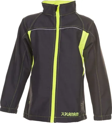 Produktbild von Größe 170/176 Kinder Planam Junior Softshelljacke anthrazit gelb Modell 6130